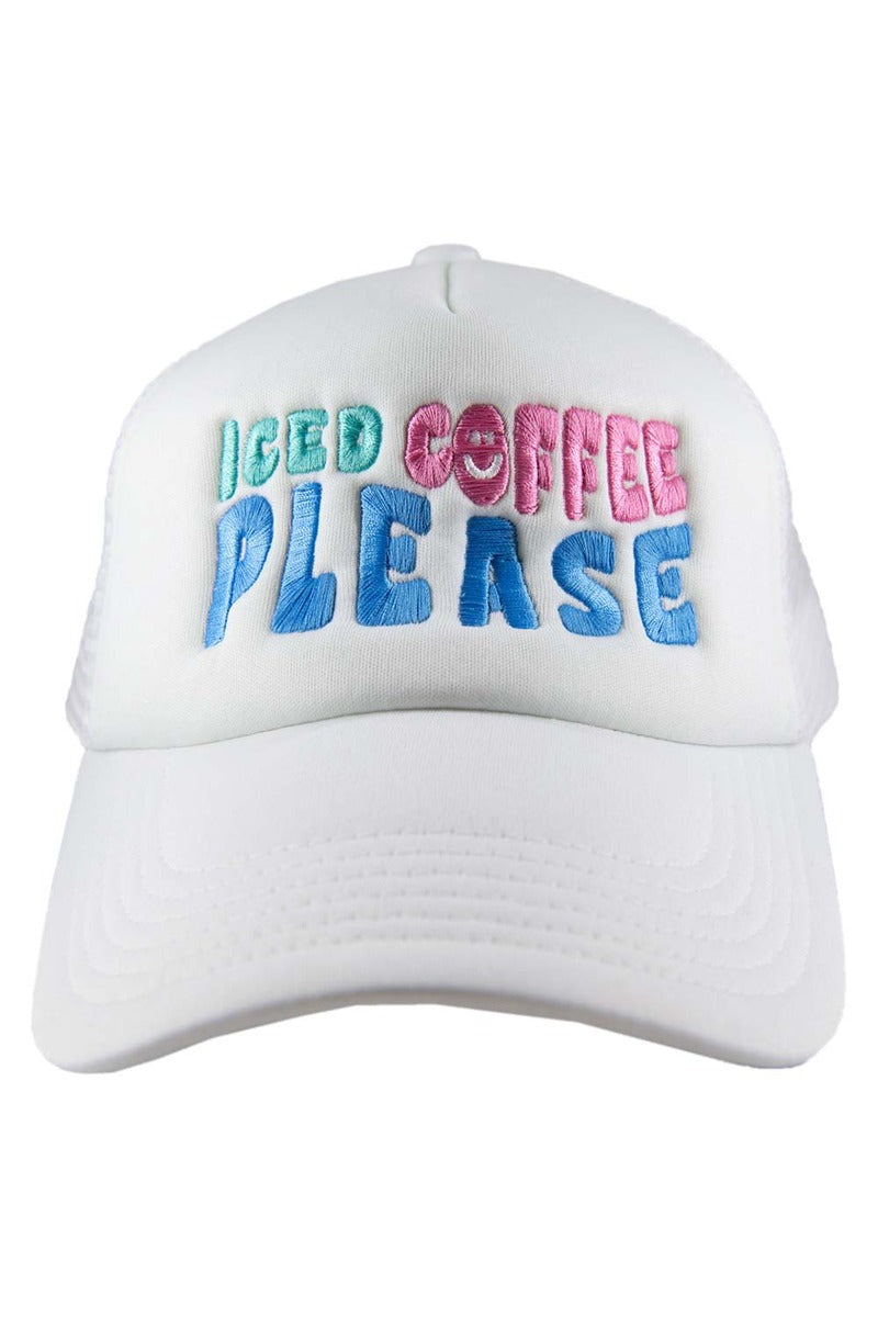 Iced Coffee Please Foam Wholesale Trucker Hat