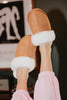 Chestnut Faux Fur Wholesale Slip-On House Shoes
