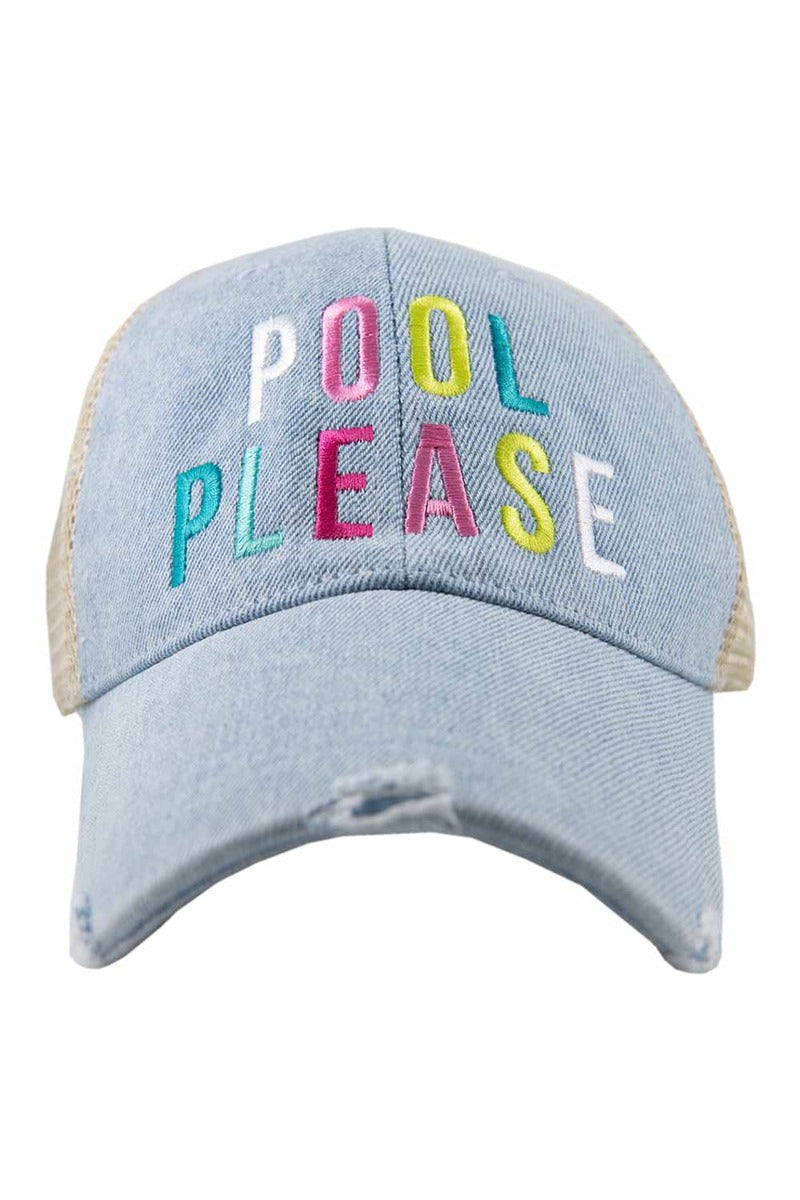 Pool Please Women's Denim Wholesale Trucker Hats