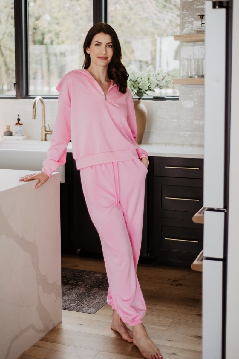 Pink Scuba Pants Wholesale Lounge Set