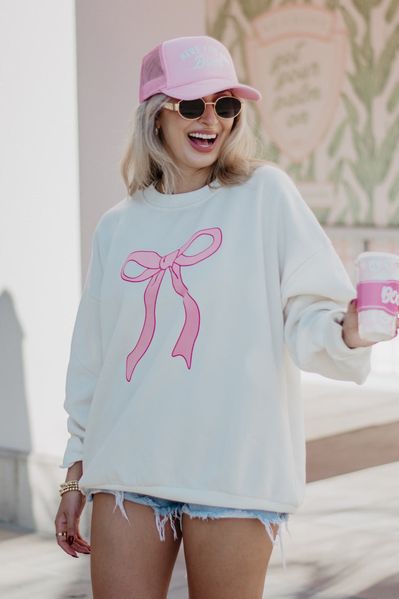 Pink Coquette Bow Wholesale Sweatshirt