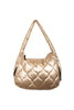 Metallic Gold Wholesale Wave Quilted Hobo Tote Bag