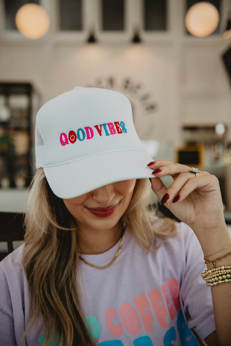 Happy Good Vibes Foam Wholesale Trucker Hat