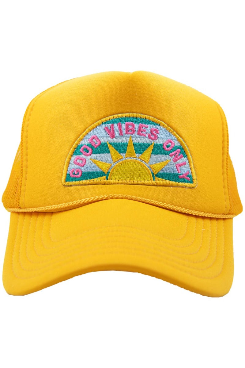 Good Vibes Only Patch Wholesale Women's Foam Hat