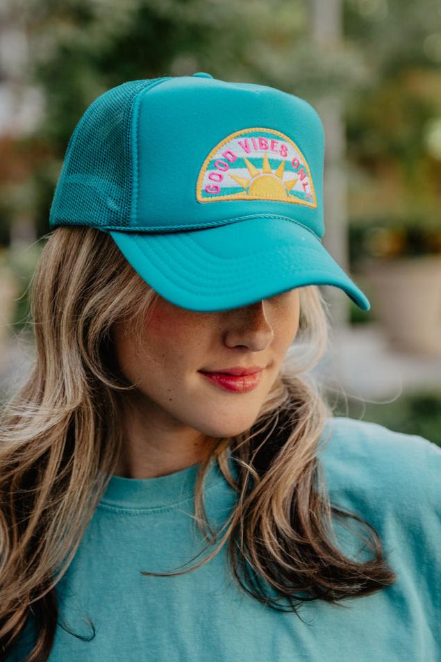 Good Vibes Only Patch Wholesale Women's Foam Hat