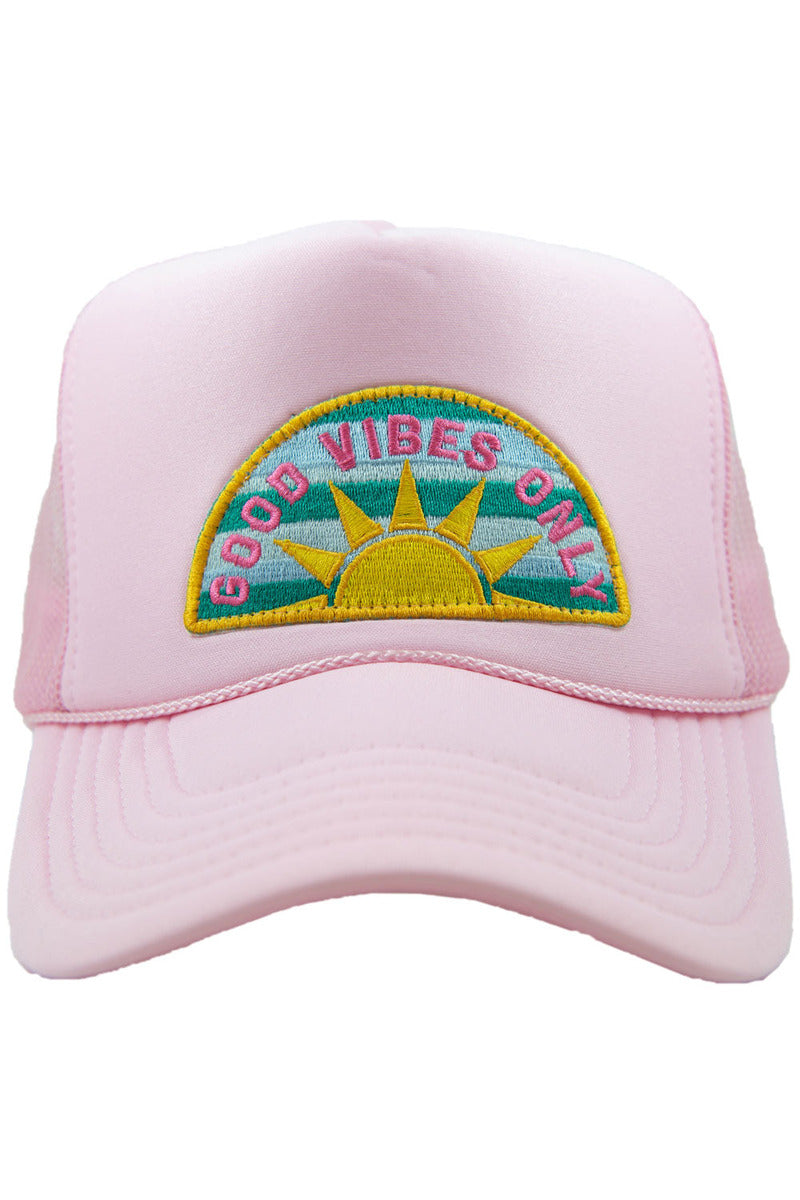 Good Vibes Only Patch Wholesale Women's Foam Hat