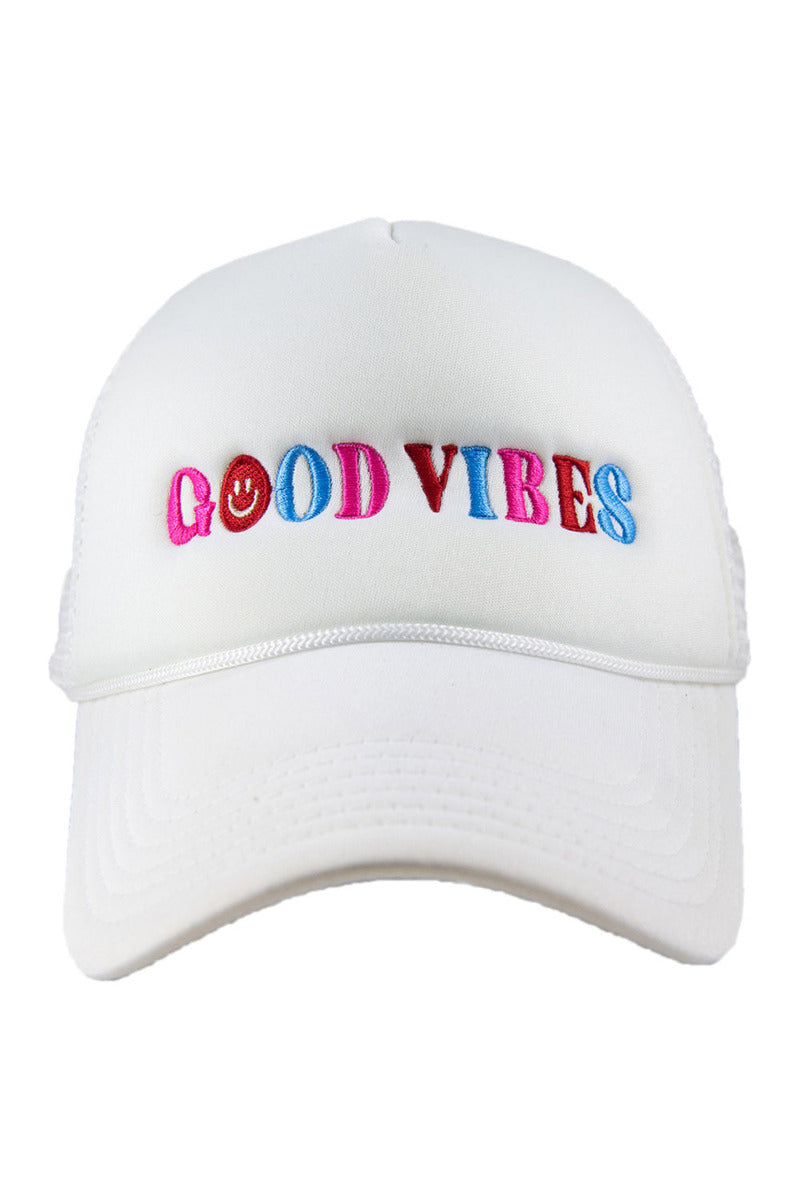 Happy Good Vibes Foam Wholesale Trucker Hat