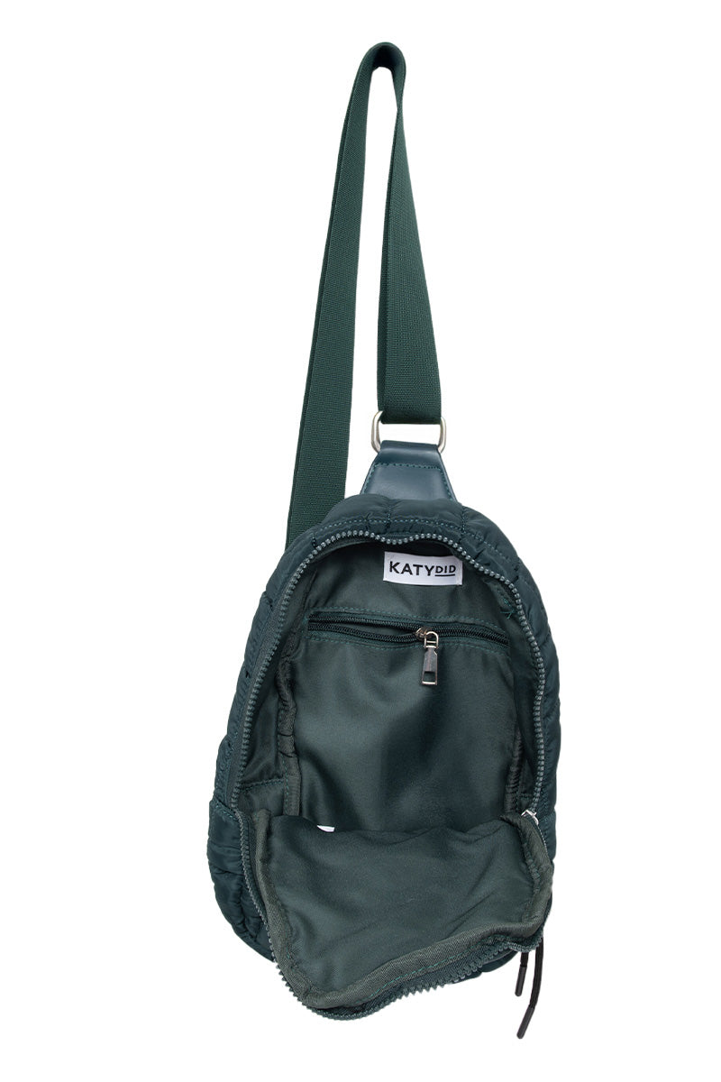 Forest Green Wholesale Crossbody Quilted Sling Bag