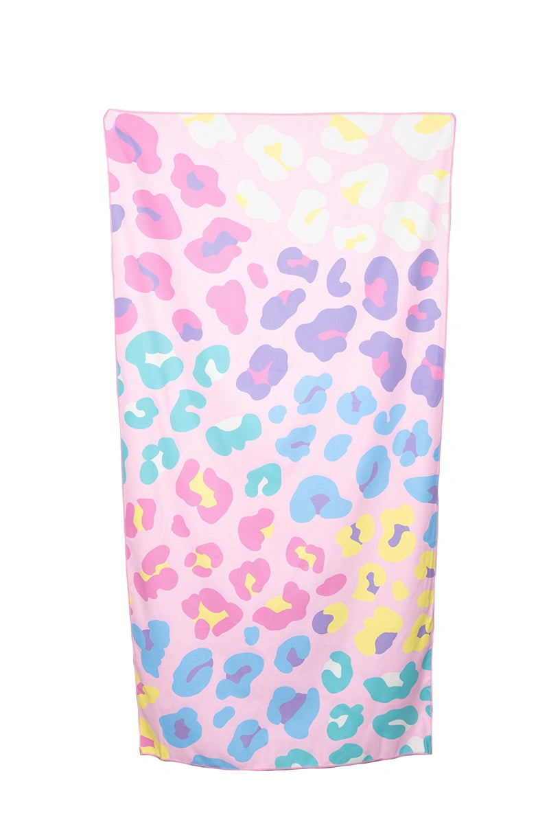 Multicolored Leopard Reversible Quick Dry Towel