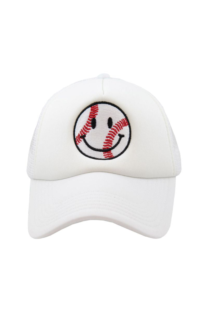 Baseball Happy Face Foam Wholesale Snapback Hat