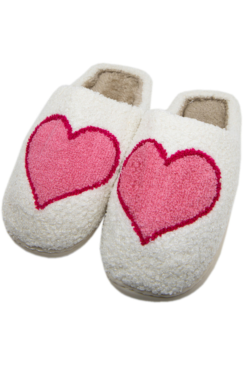 Pink/Red Heart Wholesale Slippers