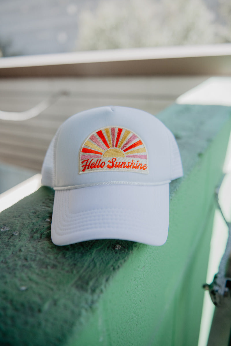 Hello Sunshine White Wholesale Trucker Hat