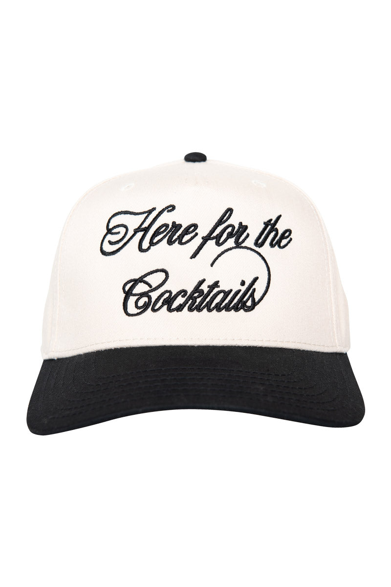 Here For the Cocktails Wholesale Two-Toned Fitted Hat
