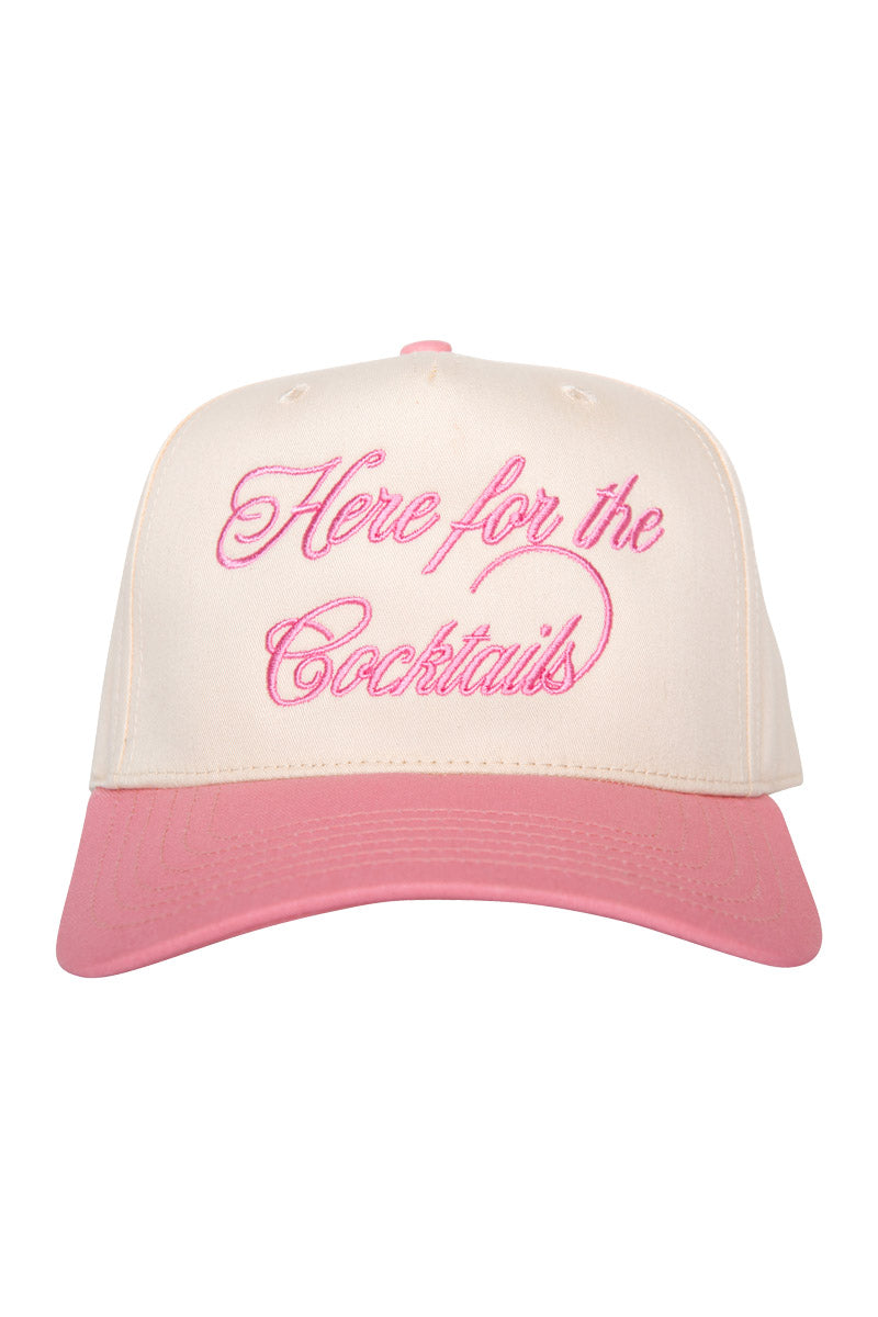 Here For the Cocktails Wholesale Two-Toned Fitted Hat