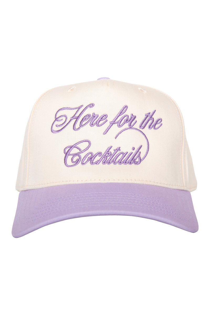 Here For the Cocktails Wholesale Two-Toned Fitted Hat