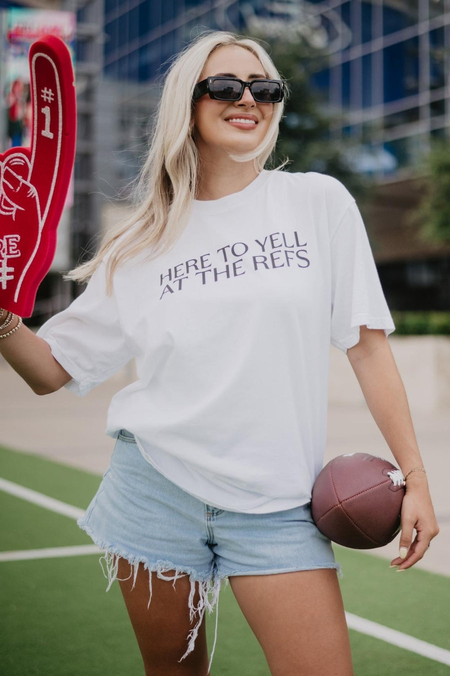Here To Yell At The Refs Wholesale Funny Graphic Tee