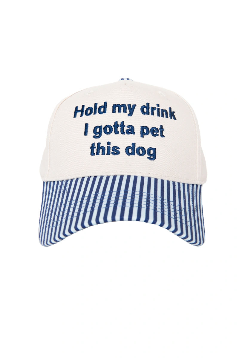 Hold My Drink I Gotta Pet This Dog Wholesale Vintage Hat