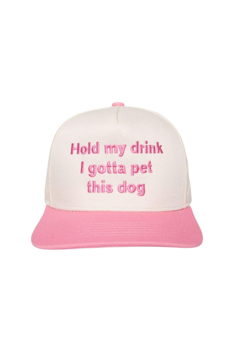 Hold My Drink I Gotta Pet This Dog Wholesale Vintage Hat