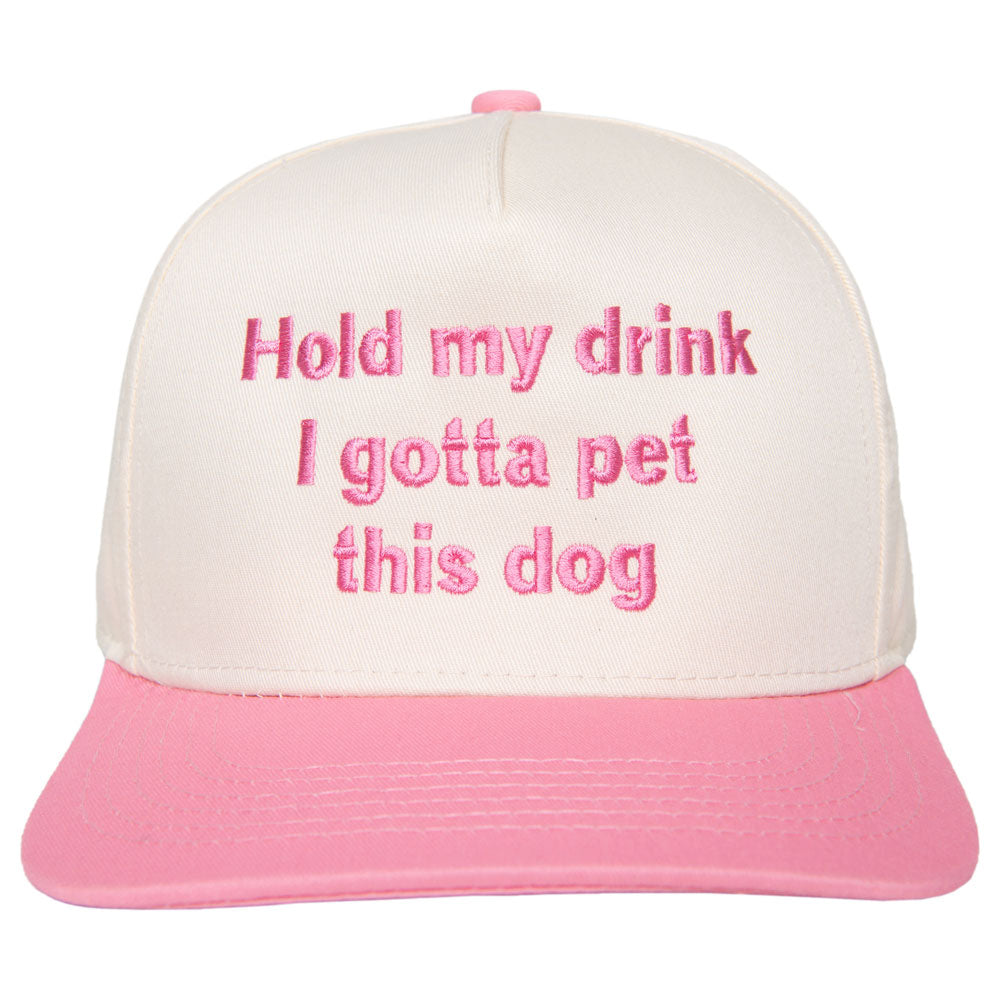 Hold My Drink I Gotta Pet This Dog Wholesale Vintage Hat