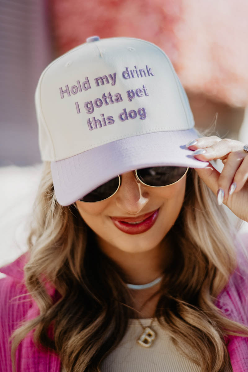 Hold My Drink I Gotta Pet This Dog Wholesale Vintage Hat
