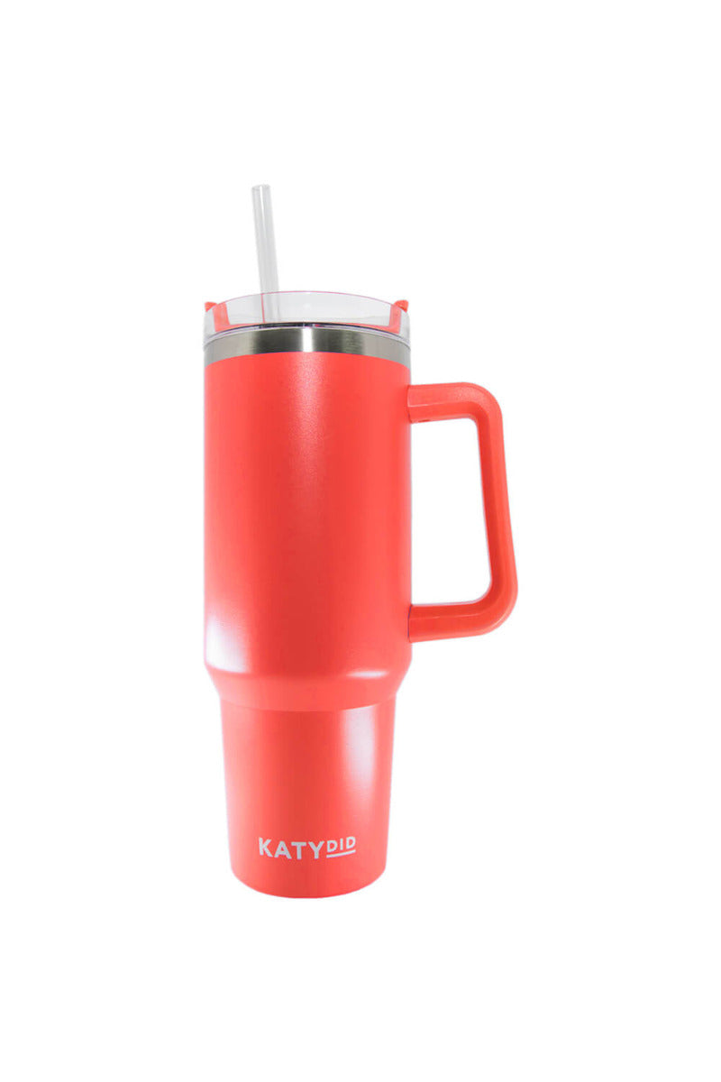 Hot Coral Wholesale Tumbler Cup w/ Handle