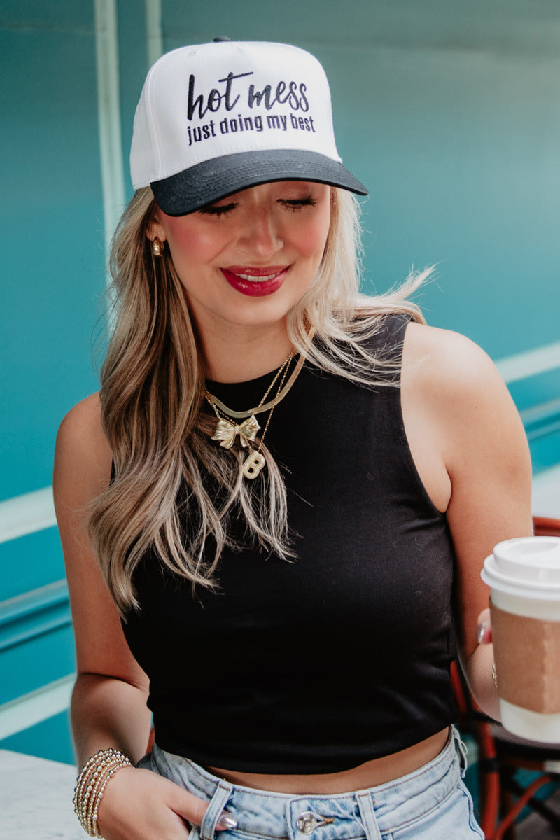 Hot Mess Just Doing My Best Wholesale Two-Toned Vintage Hat