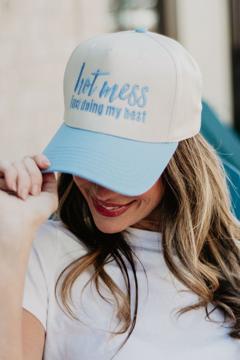 Hot Mess Just Doing My Best Wholesale Two-Toned Vintage Hat