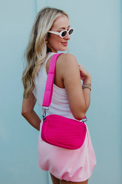 Hot Pink Neoprene Crossbody | Wholesale Bags for Women | Katydid
