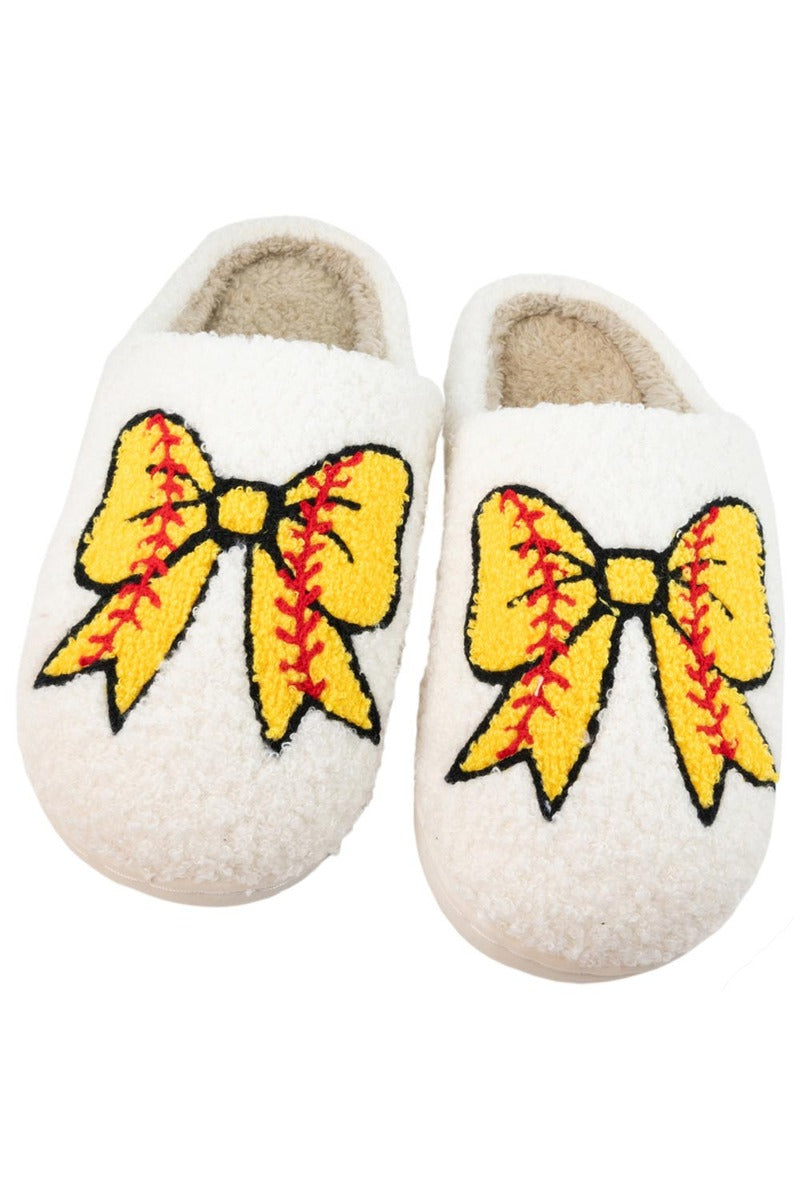 Softball Bow Wholesale Slippers