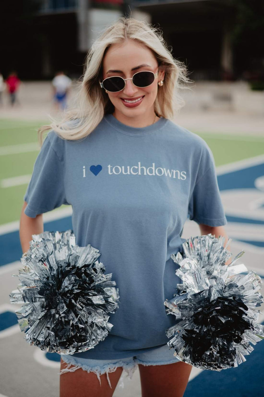 I Heart Touchdowns Wholesale Graphic Tees for Women