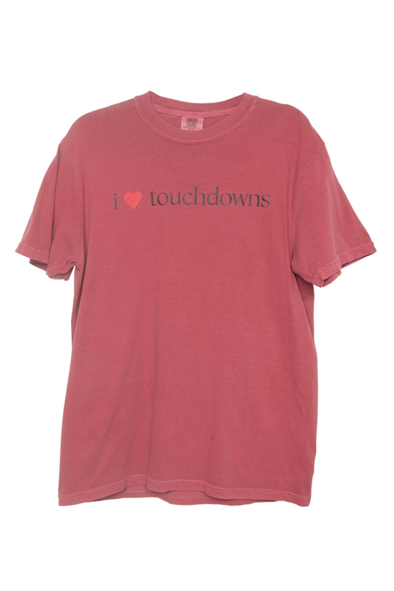 I Heart Touchdowns Wholesale Graphic Tees for Women