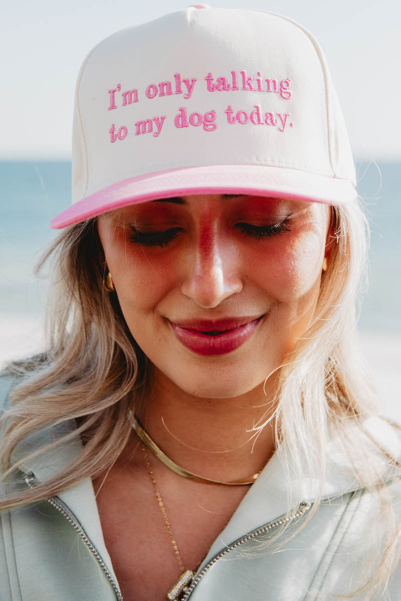 I'm Only Talking To My Dog Today Wholesale Two-Toned Hat