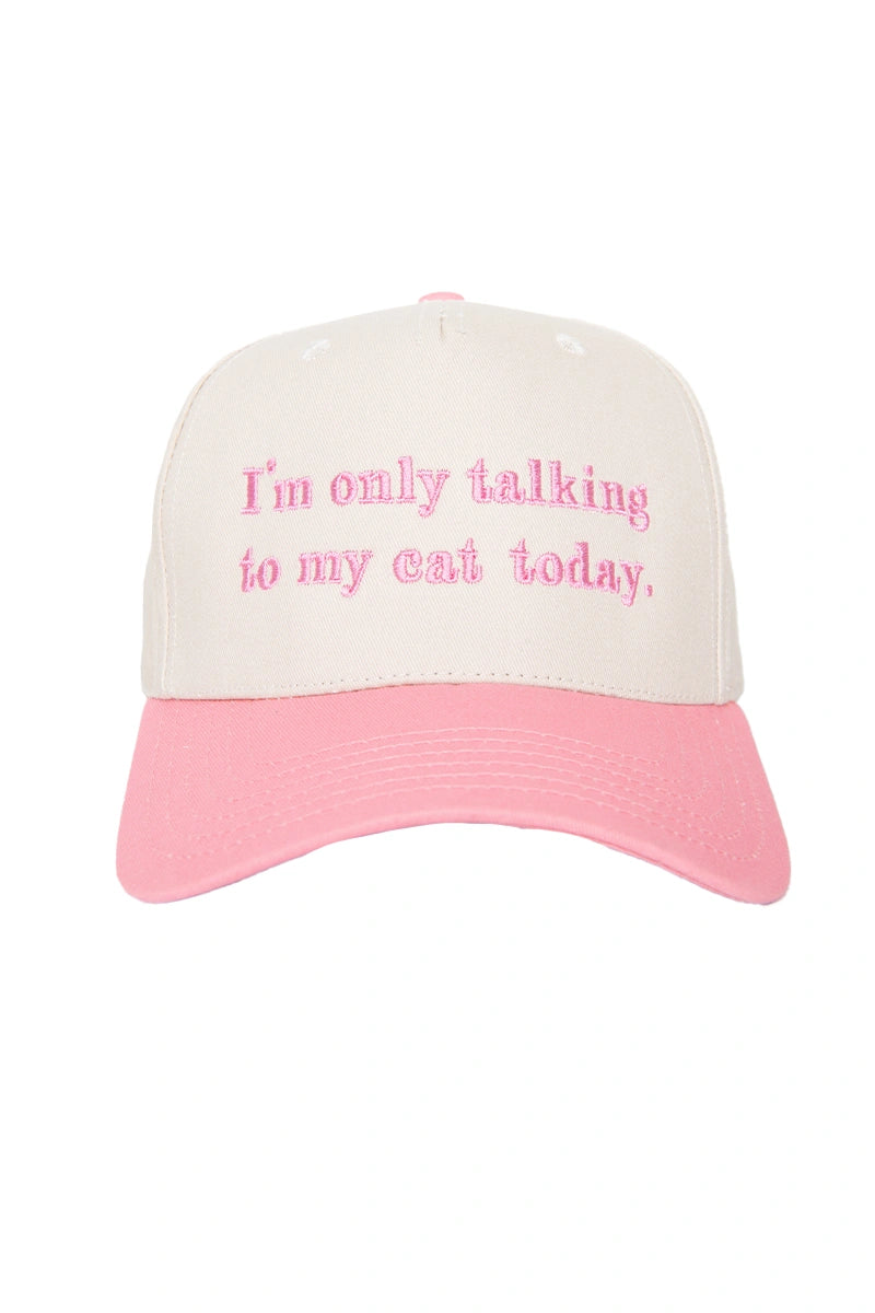 I'm Only Talking To My Cat Today Wholesale Trucker Vintage Hat
