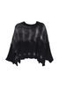 Black Slouchy Oversized Wholesale Lightweight Sweater