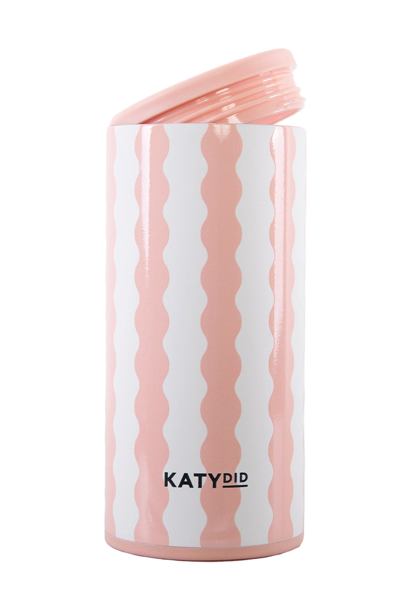Peach Scalloped Slim Can Cooler Wholesale