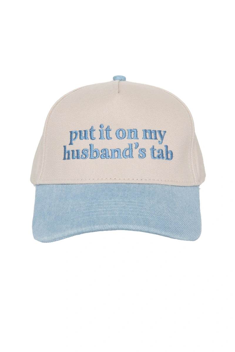 Put It On My Husband's Tab Wholesale Vintage Baseball Hat