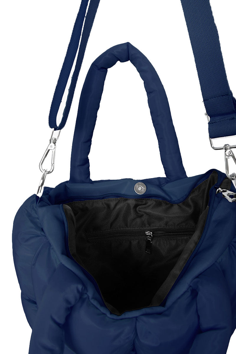 Navy Mini Puffer Totes