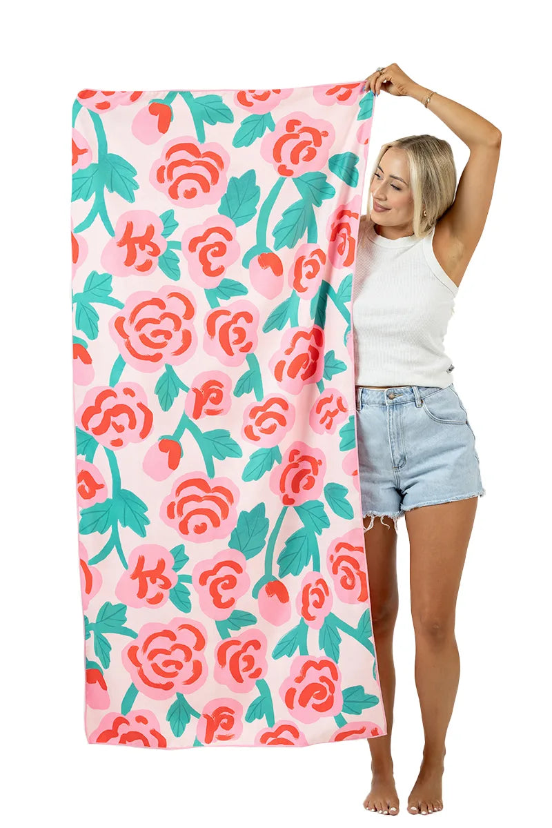 Roses All Over Wholesale Reversible Quick Dry Pool Towel