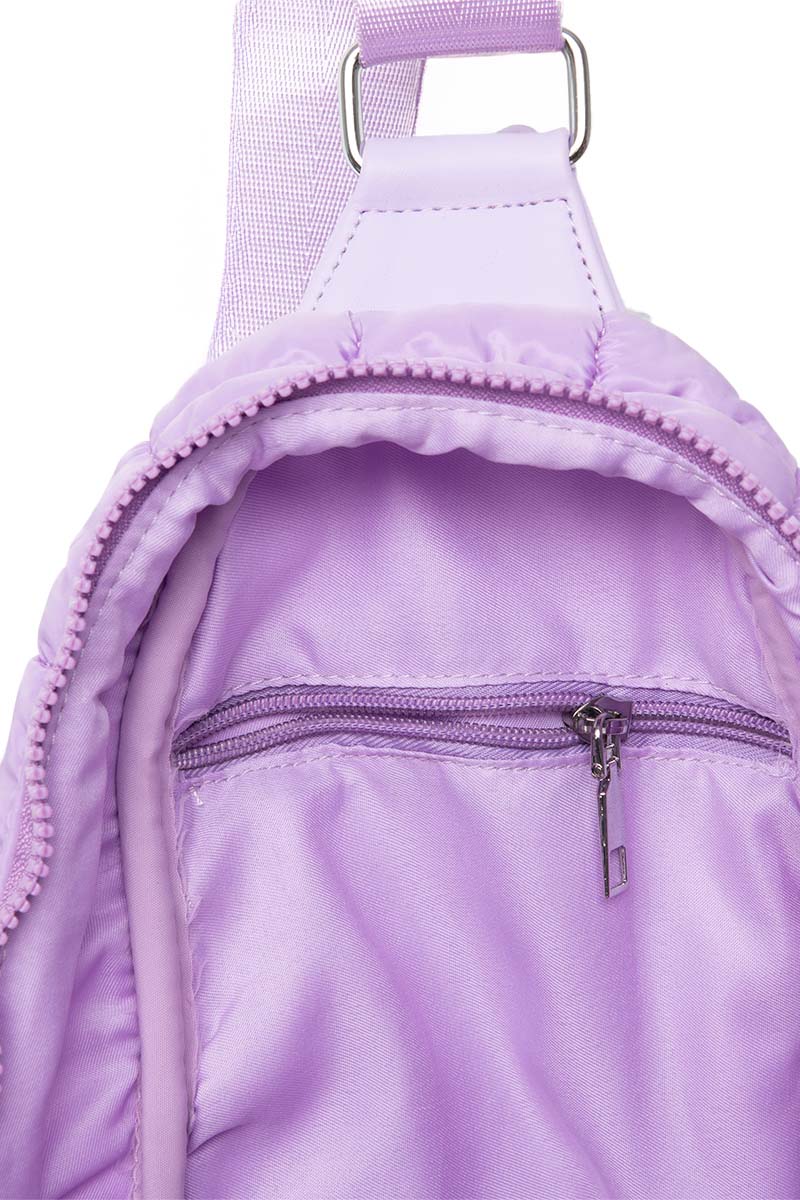 Light Purple Wholesale Quilted Sling Bag