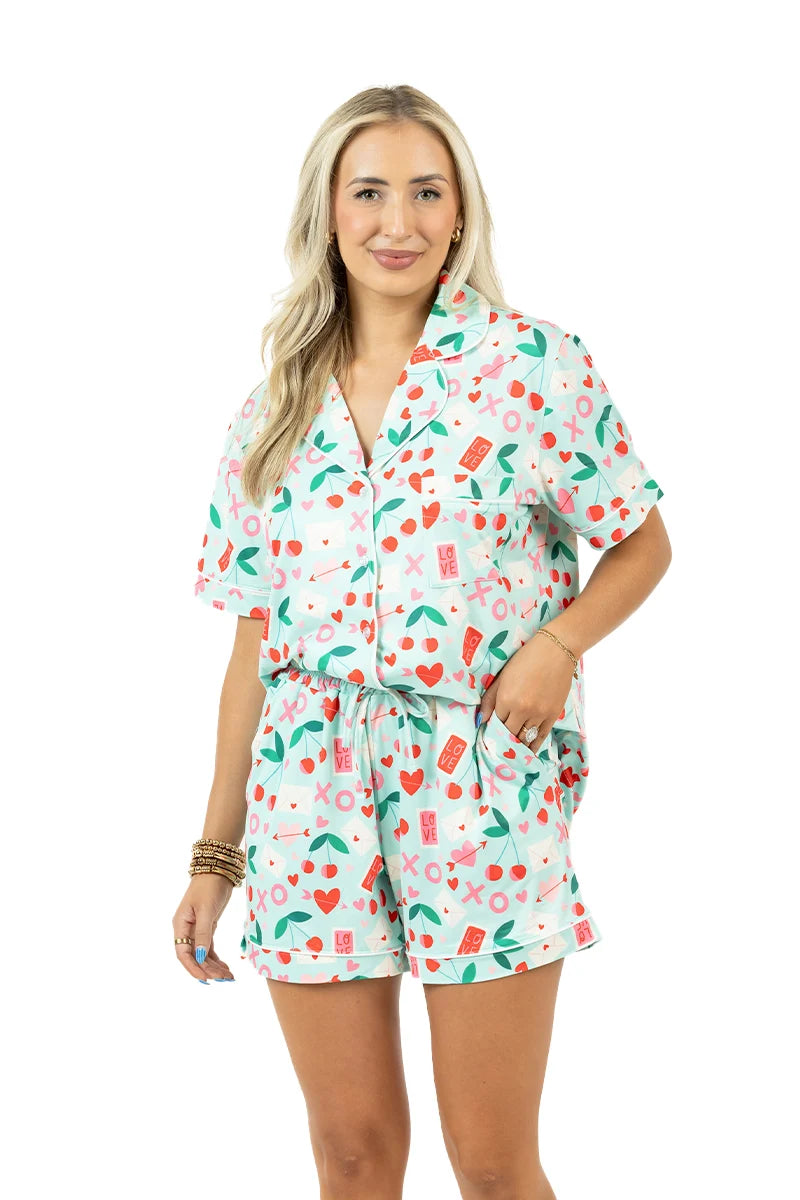 XO Cherries Wholesale Valentine's Pajamas Women