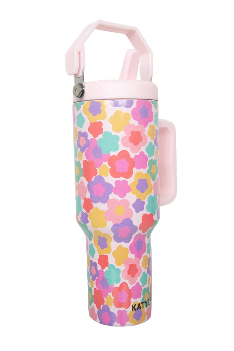 Groovy Multicolored Flowers Wholesale Drink Tumbler