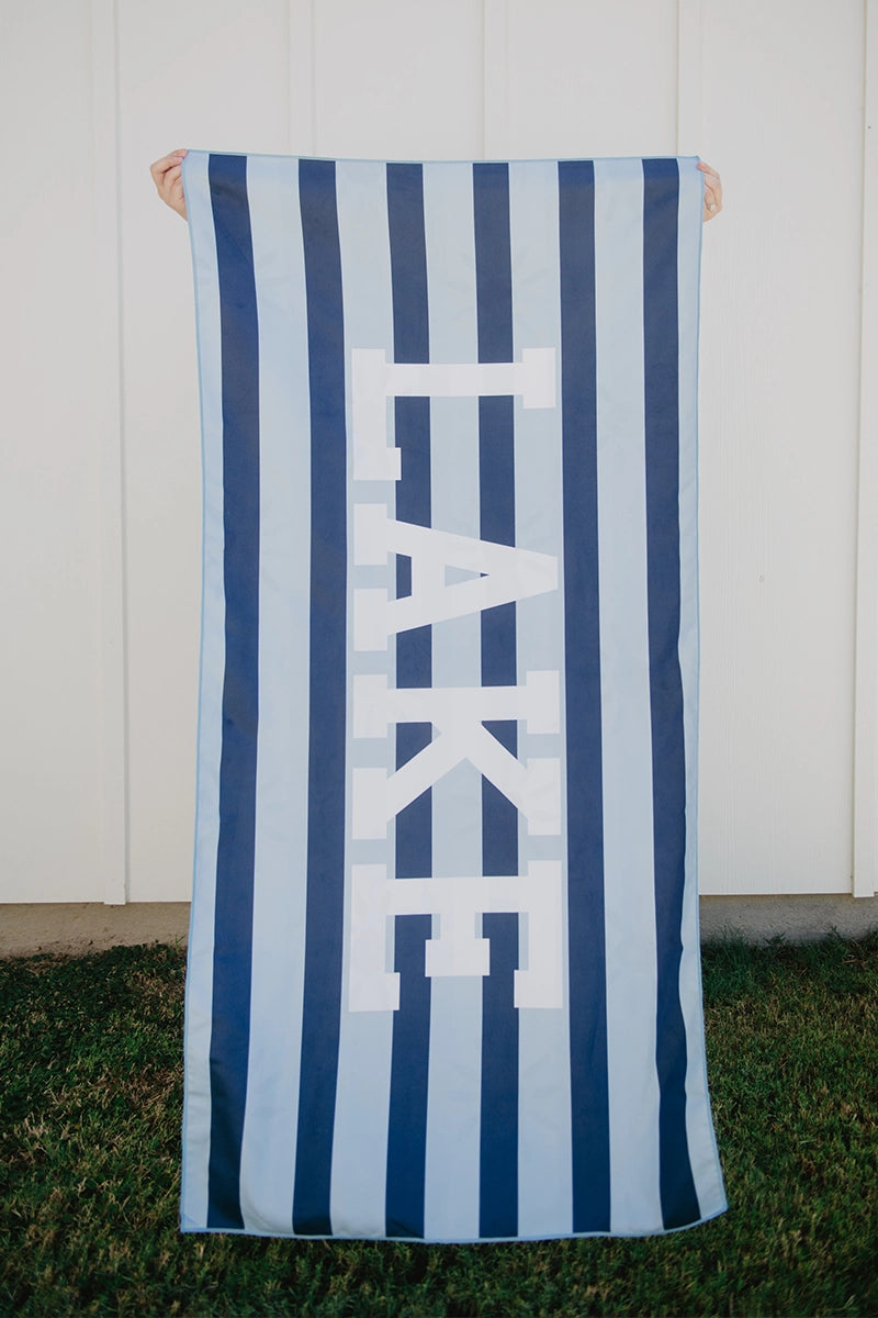 LAKE Stripes Sun Reversible Beach Towel