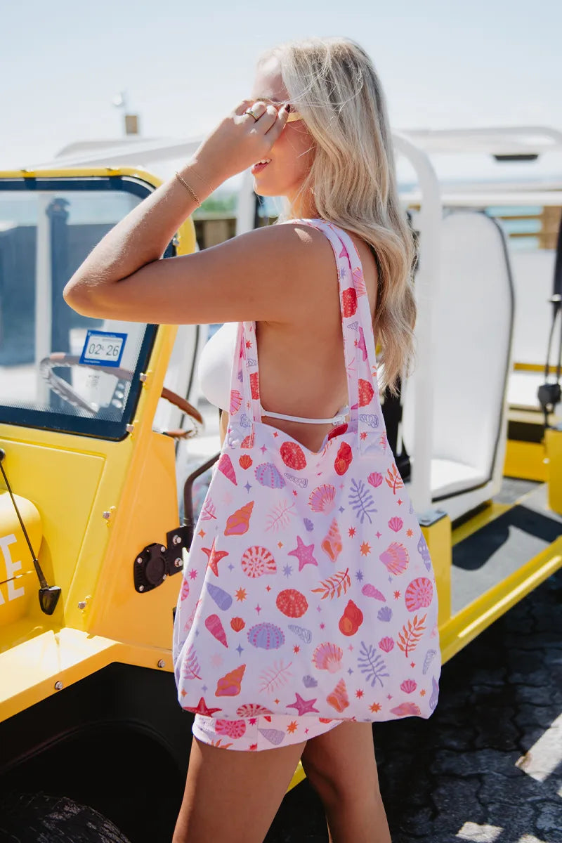 Beach Seashells Wholesale Terry Cloth Beach Bag