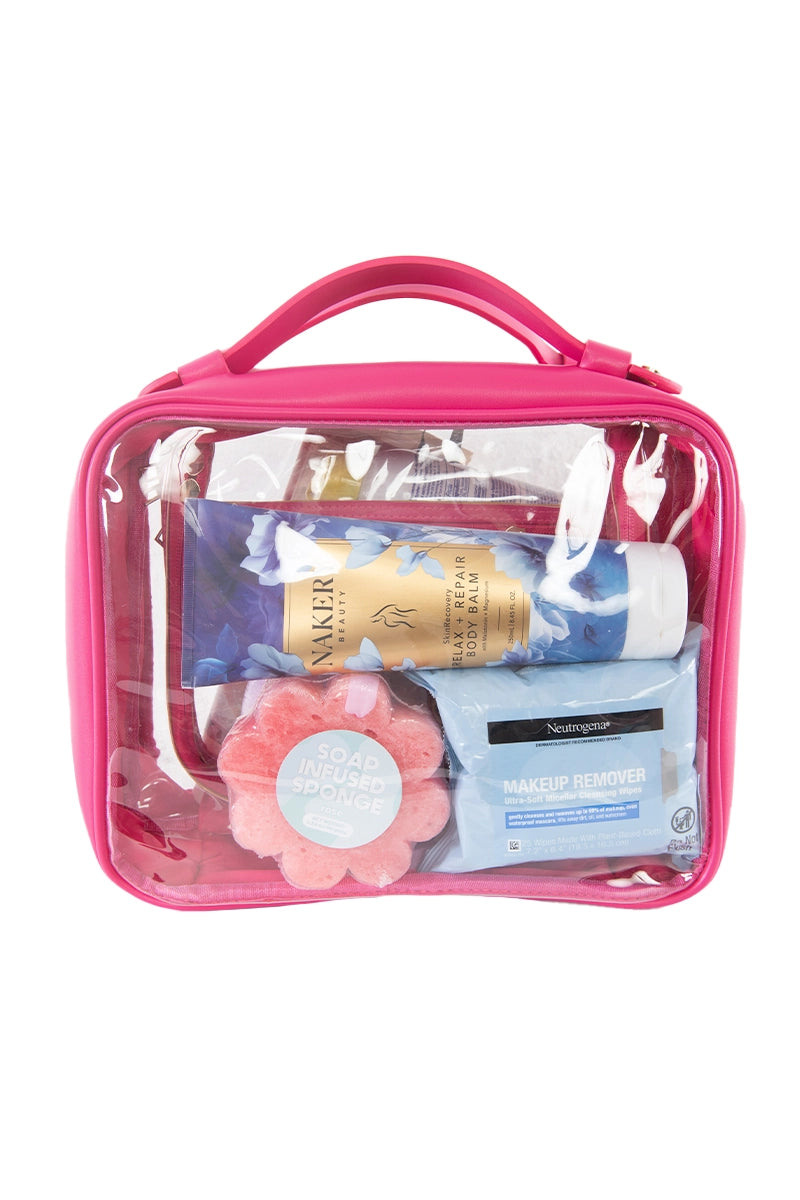 Hot Pink Wholesale Large Makeup & Toiletries Organizer