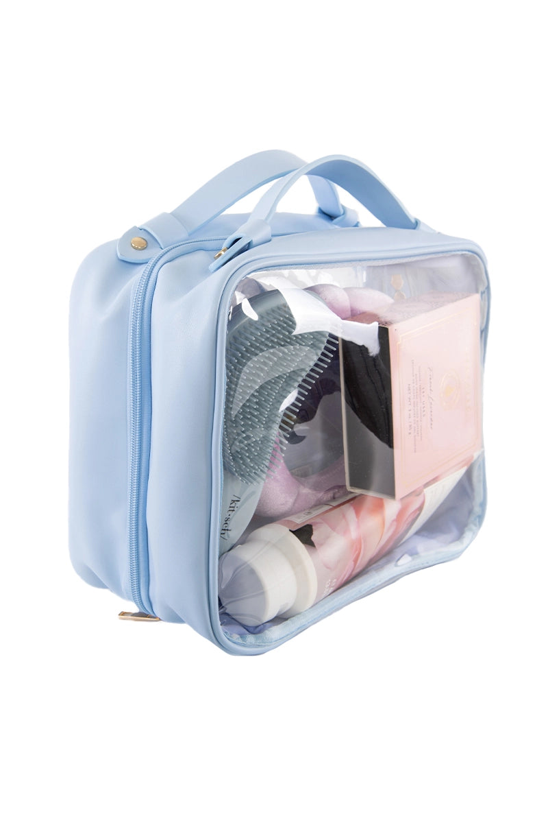 Light Blue Large Makeup & Toiletries Organizer For Boutiques