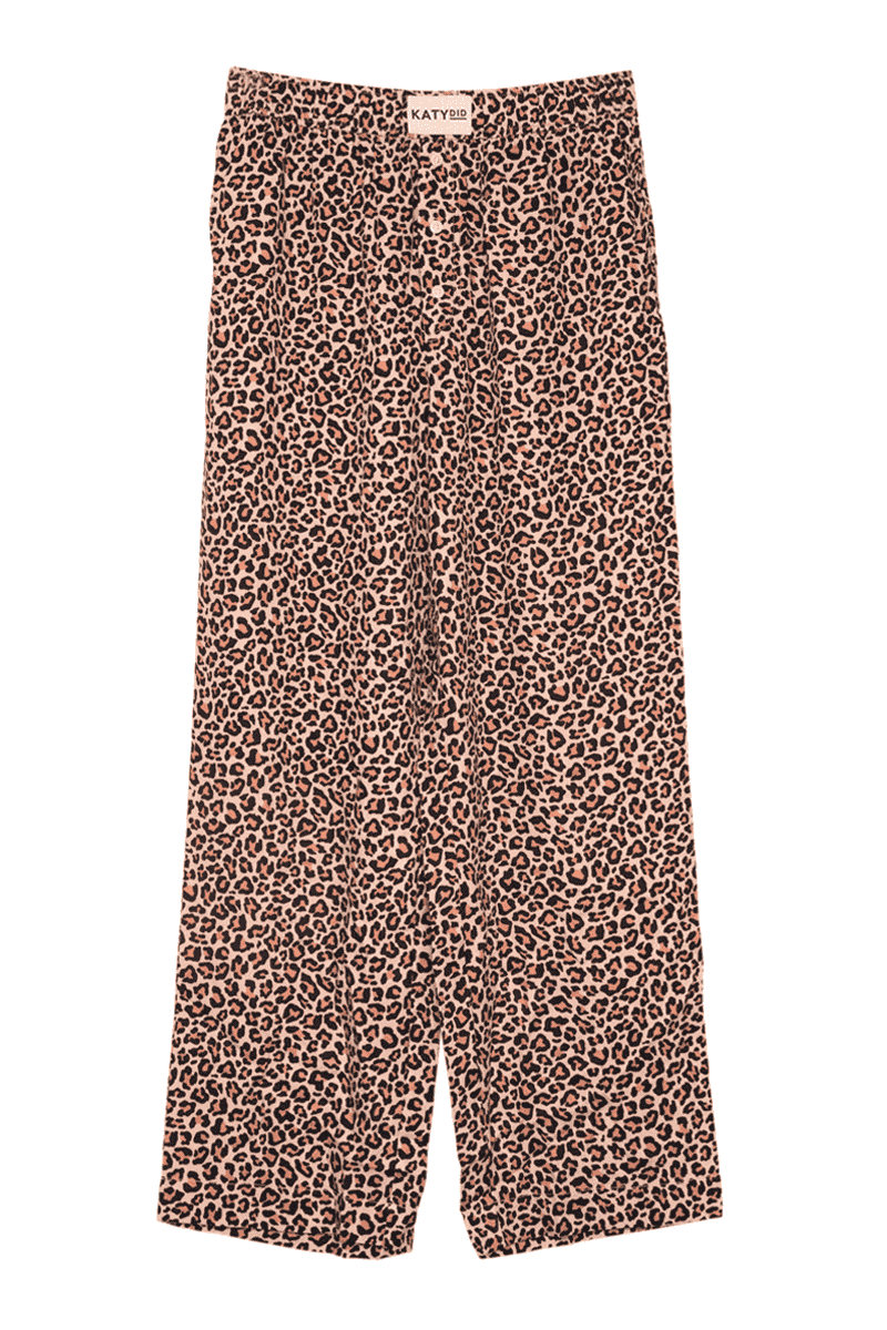 Brown Leopard Print Boxer Pants