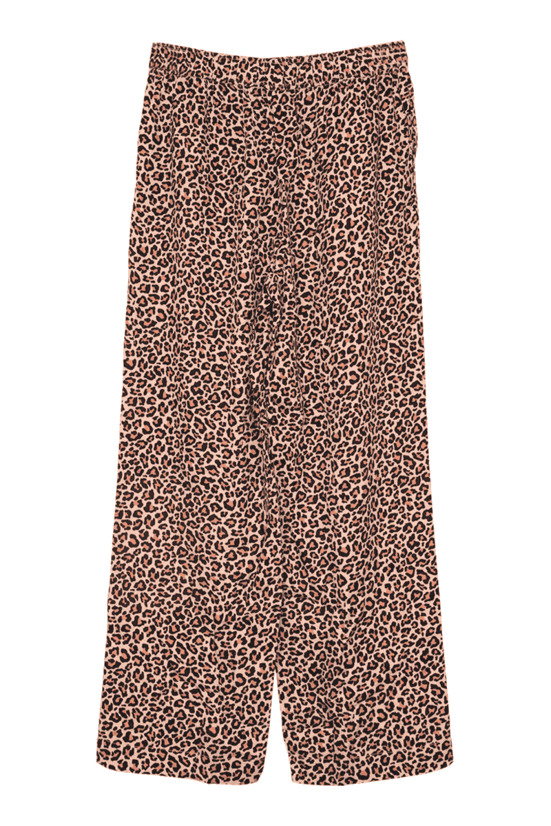 Brown Leopard Print Boxer Pants