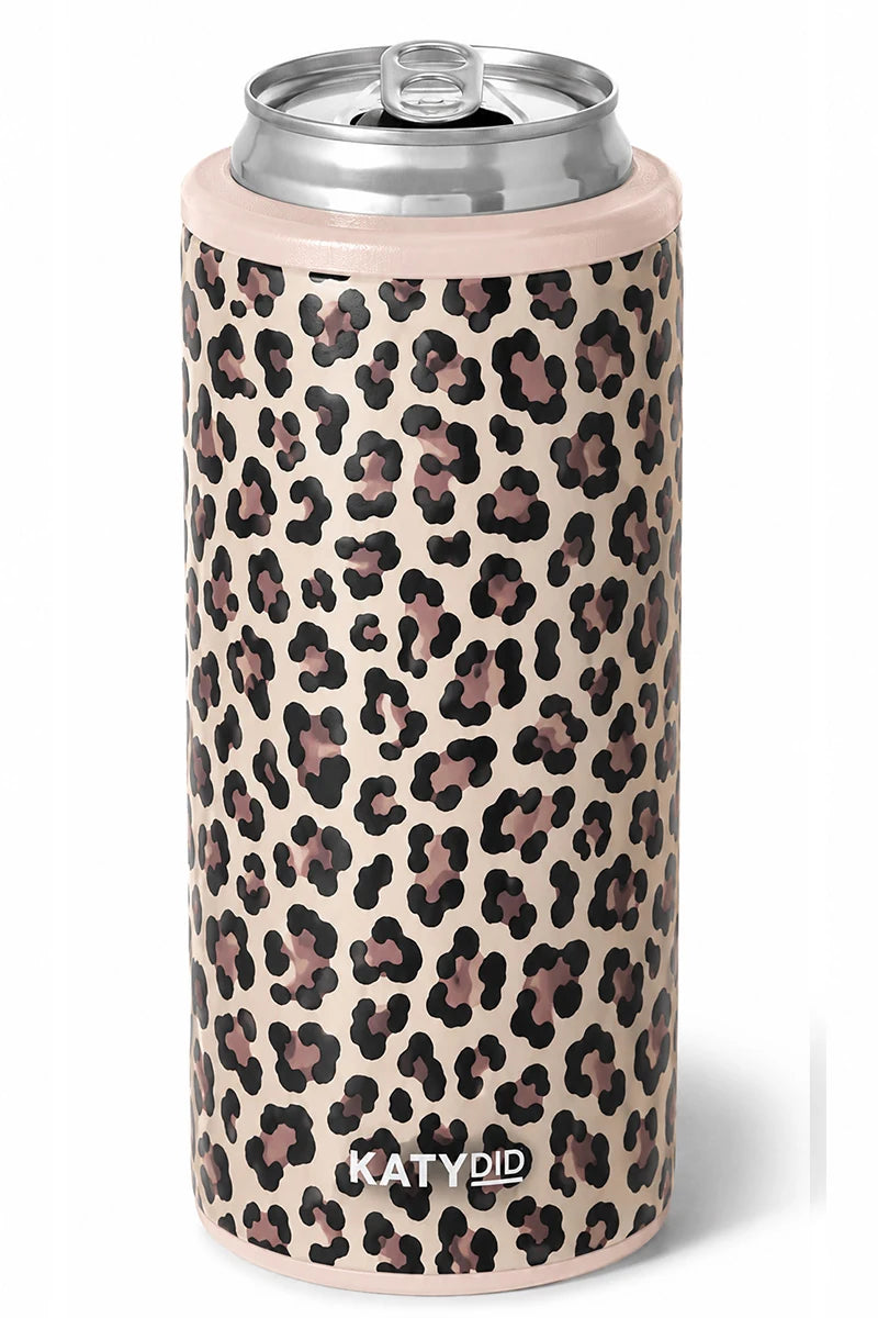 Brown Leopard Wholesale Slim Can Sleeve