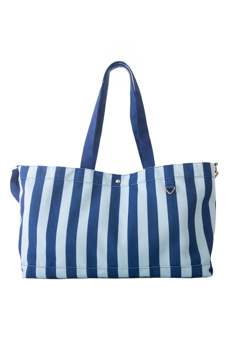 Light Blue & Navy Striped Sleepover Bag Wholesale
