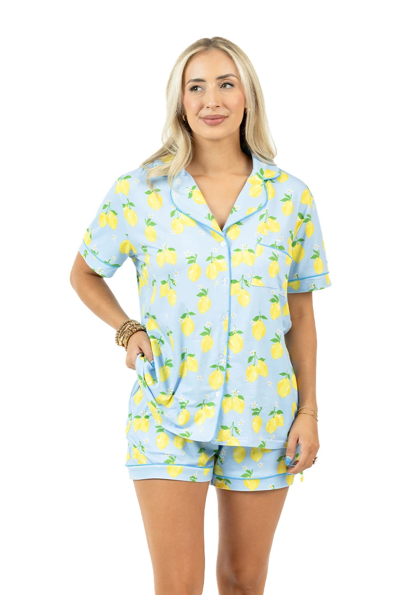 Zesty Lemons Wholesale Matching Pajama Sets